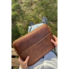 WorkenTablet Kılıf Coffee Ipad, Galaxy, Lenovo, Huaweı 11 Inç 31,5X23X2 cm Vegan Deri Kılıf Kahve