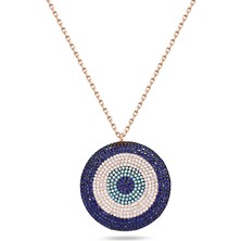 Brezza Lusso Jewelry Koruyucu Harmoni Nazarlı Rose Kadın Gümüş Kolye