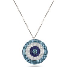 Koruyucu Harmoni Firuze Taşlı Kadın Gümüş Kolye