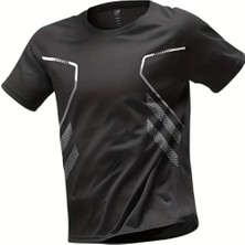 Fusto Mikro Polyester Slim Fit Performans Antrenman Sporcu Erkek Tshirt