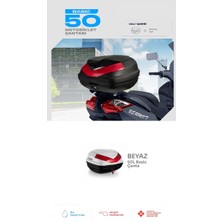 Wogen Bermot 50 Lt Motosiklet Arka Çanta Basic Beyaz