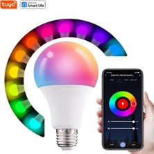 Hiqonic  Akıllı Rgb LED Ampul Wifi Özelikli Özel Uygulamalı Ev Dekoru 9W A+ Enerji Tasaruflu Lamba