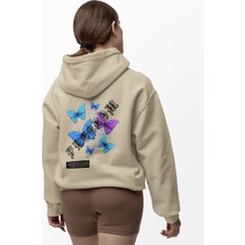 Terzili Giyin Freedom(Özgürlük) Kelebek Kadın Baskılı Sweatshirt