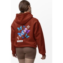 Terzili Giyin Freedom(Özgürlük) Kelebek Kadın Baskılı Sweatshirt