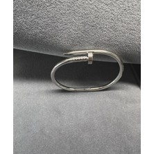 Jern Jewelry Çivi Model Çelik Kelepçe Bileklik
