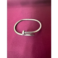 Jern Jewelry Çivi Model Çelik Kelepçe Bileklik