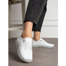 Alemdar Shoes Ventus Beyaz Deri Kadın Ayakkabı