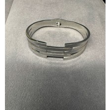 Jern Jewelry Kaburga Model Çelik Kelepçe Bileklik