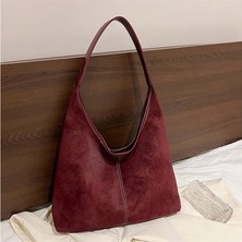 Home Kadın Çantaları Sınır Ötesi Yeni Sonbahar ve Kış Moda Çantalar Büyük Kapasiteli Çok Yönlü Omuz Çantası Retro Buzlu Kova Çantası (Yurt Dışından)
