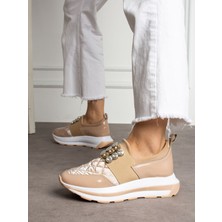 Alemdar Shoes Crest Vizon Taş Detay Kadın Sneakers