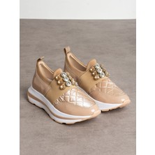Alemdar Shoes Crest Vizon Taş Detay Kadın Sneakers