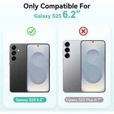 Samsung Galaxy S25 5G Şeffaf Kılıf + Cam Ekran Koruyucu Seti (1 CAM 1 KILIF)