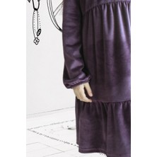 Angel&Co. Kız Çocuk Modest Pamuk Kadife Midi Elbise