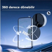 Hiqonic Akıllı Vakumlu Ayarlanabilir 360° Dönebilen Araç Tutucu Mobil Telefon Tutucu Manyetik
