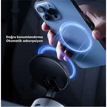Hiqonic Akıllı Vakumlu Ayarlanabilir 360° Dönebilen Araç Tutucu Mobil Telefon Tutucu Manyetik