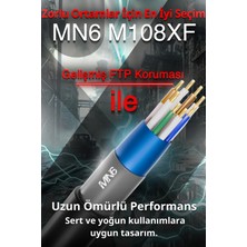 Mn6 M108XF 10 Metre Internet Kablosu/ftp 0,60MM Cat6 23AWG/İKI Kat Korumalı/ethernet Kablosu 10 Metre/iç Dış Mekan Uyumlu/high Performance Cable