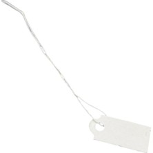 Yerli Üretim Küçük Boy Beyaz Renk 2 /1 cm 80 Adet Karton Ipli Etiketi