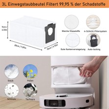 Jindamai L10S Pro Ultra Heat Robot Süpürge Ana Yan Fırça Hepa Filtre Paspas Bezi Toz Torbaları Aksesuarları (Yurt Dışından)