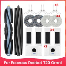 Jindamai T20 Omni Elektrikli Süpürge Yedek Parça Kitleri Ana Yan Fırça Hepa Filtreler Paspas Bezi Toz Torbaları Aksesuarlar (Yurt Dışından)