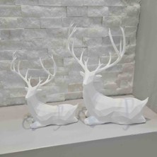 Print3dTr Dekoratif 2 Li Set Geyik