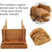 Bambu Ekmek Dilimleyici Kesme Kılavuzu - Ev Yapımı Ekmek, Somun Kekler, Simit Için Ahşap Ekmek Kesici Katlanabilir ve Kırıntı Tepsisiyle Kompakt Harika Çalışır (Yurt Dışından)