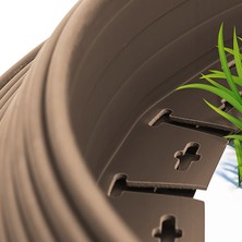 Lux Garden Çim Ayırıcı 15 M Kahverengi Çim Sınırlayıcı Taş Toprak Ayıracı Çim Ayracı Çim Ayırıcı Bariyeri
