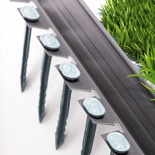 Lux Garden Çim Ayırıcı 10 M Siyah Çim Sınırlayıcı Taş Toprak Ayıracı Çim Ayracı Çim Ayırıcı Bariyeri