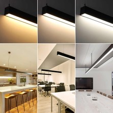Lineer Sarkıt 60 cm 20 W Siyah Kasa (Iki Işık Rengi Seçenegi )