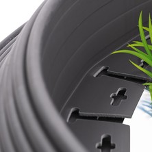 Lux Garden Çim Ayırıcı 5 M Siyah Çim Sınırlayıcı Taş Toprak Ayıracı Çim Ayracı Çim Ayırıcı Bariyeri