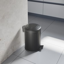 Aqua Bagno Midas  Çöp Kovası -Pedallı 12 Lt. , Mat Siyah