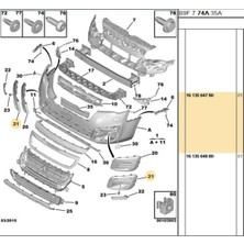 Citroen Berlingo Sis Far Çerçevesi Sağ-Sol Set 2015-2018 1613564780