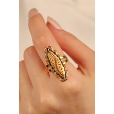 ÇGK KUYUMCULUK  Yaldızlı Hint Model Altın Yüzük CGKYZK0283