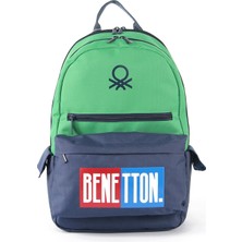 United Colors Of Benetton Yeşil-Lacivert  Sırt Çantası 03785