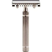 Sorendy Fatip 42100 Grande Geleneksel Tıraş Makinesi Üç Parçalı Nikel Jiletli Çift Kenarlı Sakal Bıçağı