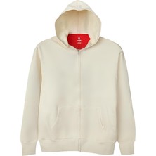 Numb Original Krem Fermuarlı Hoodie