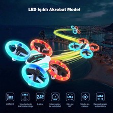 LED Işıklı Akrobat Mini Drone 360° Mini Kamerasız Drone Quadcopter 2.4ghz