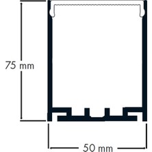 Lineer Sarkıt 220 cm 80W  Siyah Kasa (Iki Işık Rengi Seçenegi )