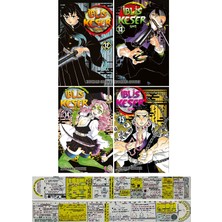 İblis  Keser / Manga Seti / 12-13-14-15. Ciltler  (Matematik Öğreten Cetvel) - Koyoharu Gotouge