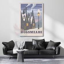 Artarilion Hogsmeade Harry Potter Kanvas Tablo Kar Temalı Tablo Duvar Dekorasyon