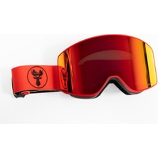 Mamamila Profesyonel Kayak / Snowboard Gözlüğü Mıknatıslı Kırmızı Model