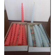 Ipek Hobi Burgulu Şamdan Mumu 12 Li Paket Bebek Pembe Renkte