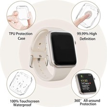Novatis Apple Watch 10 46MM Uyumlu Kasa Koruyucu Şeffaf Silikon Hd Ekran Koruyucu