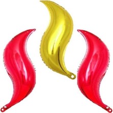 Itfaiye Ateş Şekilli Folyo Balon 3 Lü Set
