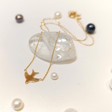 Kırlangıç Kolye 14 Ayar  Altın Hd Videolu