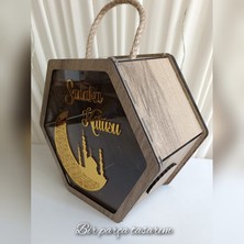 Bir Parça Tasarım Şeffaf Pleksili Cami Figürlü Kumbara