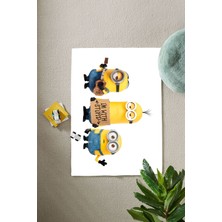 Napoli Home Baskılı Sevimli Çizgi Film Karakterleri Yıkanabilir Kaymaz Çocuk Odası Halısı, Çocuk-94-Beyaz,