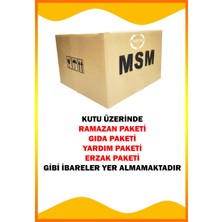 MSM Ramazan Paketi Lux Erzak Kolisi Gıda Paketi Ramazan Kolisi Kumanya Paketi 43 Parça Kolonya Ve Şekerli Paket Çocuklar İçin Çikolata Setli No:6