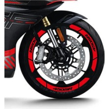 Marsilyan Kırmızı Cf Moto 450 Sr Geniş Jant Sticker Etiket Modeli