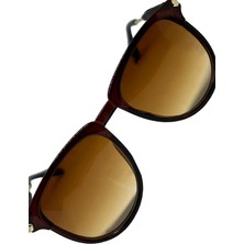 Techno Station Vintage Fashion Hafif  Unisex Güneş Gözlüğü Unisex Güneş Gözlüğü Kahverengi Çerçeve K122