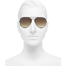 Techno Station Vintage Fashion Hafif  Unisex Güneş Gözlüğü Unisex Güneş Gözlüğü Oval Çerçeve Kahverengi A06